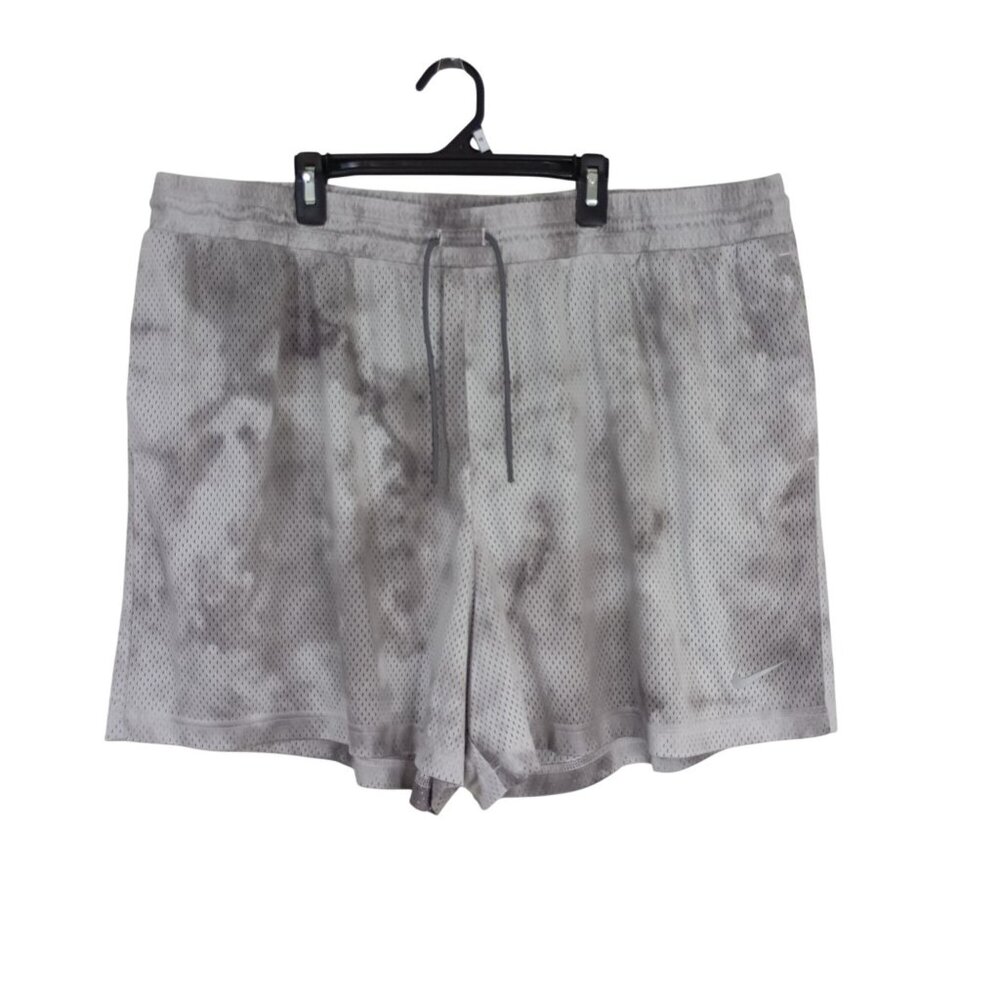 Nike Shorts Athletic With Drawstring Waist Size 2X Tie-Dye Gray Mesh Womens